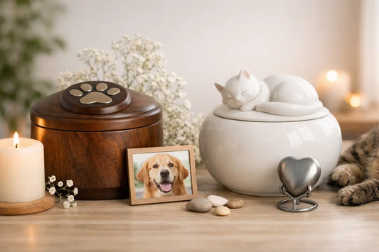 Urna funeraria o relicario para mascotas: qué elegir